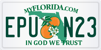 FL license plate EPUN23