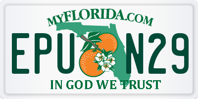 FL license plate EPUN29