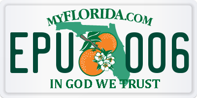 FL license plate EPUO06