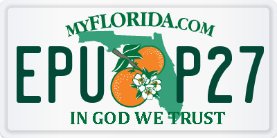 FL license plate EPUP27