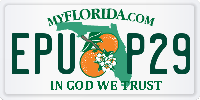 FL license plate EPUP29