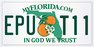 FL license plate EPUT11