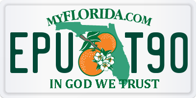 FL license plate EPUT90