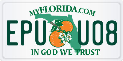 FL license plate EPUU08