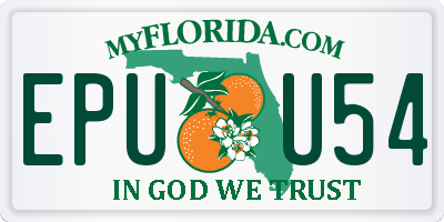 FL license plate EPUU54
