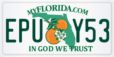 FL license plate EPUY53