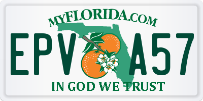 FL license plate EPVA57