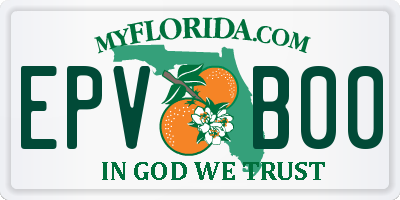 FL license plate EPVB00