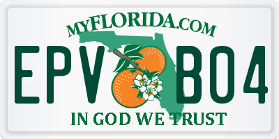 FL license plate EPVB04