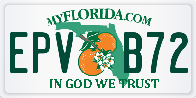 FL license plate EPVB72