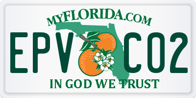 FL license plate EPVC02