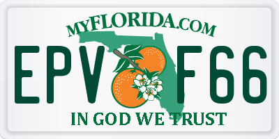 FL license plate EPVF66