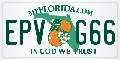 FL license plate EPVG66