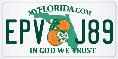 FL license plate EPVJ89