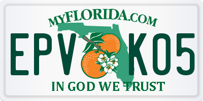 FL license plate EPVK05