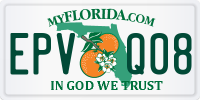 FL license plate EPVQ08