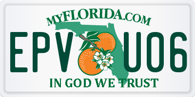 FL license plate EPVU06