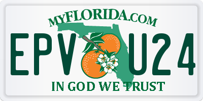 FL license plate EPVU24