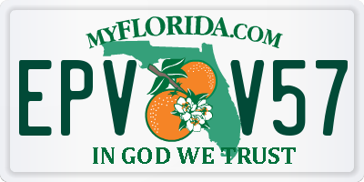 FL license plate EPVV57