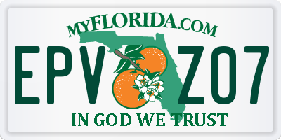FL license plate EPVZ07