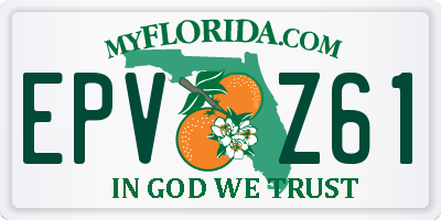 FL license plate EPVZ61