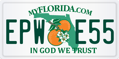 FL license plate EPWE55