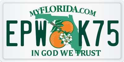FL license plate EPWK75