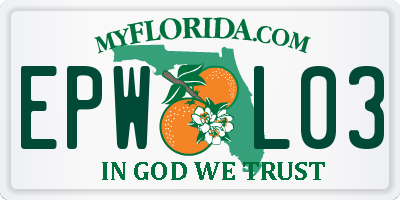 FL license plate EPWL03