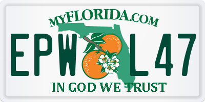 FL license plate EPWL47