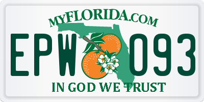 FL license plate EPWO93