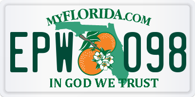 FL license plate EPWO98