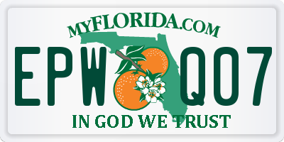 FL license plate EPWQ07
