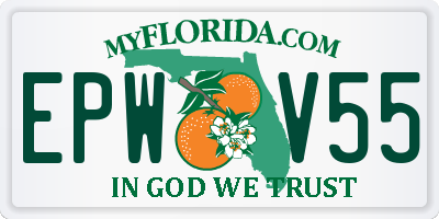 FL license plate EPWV55