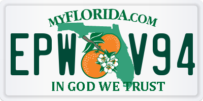 FL license plate EPWV94