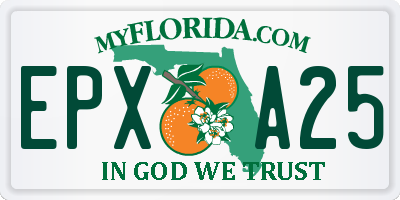 FL license plate EPXA25