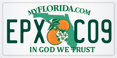 FL license plate EPXC09