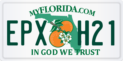 FL license plate EPXH21