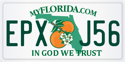 FL license plate EPXJ56