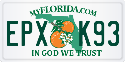 FL license plate EPXK93