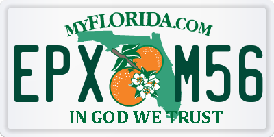 FL license plate EPXM56