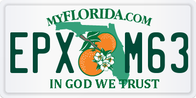FL license plate EPXM63