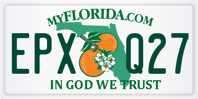 FL license plate EPXQ27