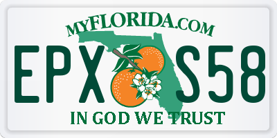FL license plate EPXS58