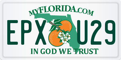 FL license plate EPXU29