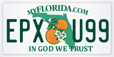 FL license plate EPXU99