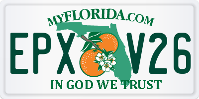 FL license plate EPXV26