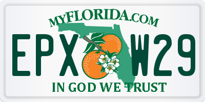 FL license plate EPXW29