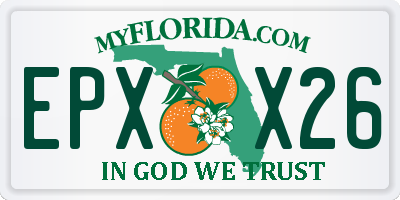 FL license plate EPXX26