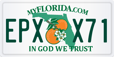 FL license plate EPXX71