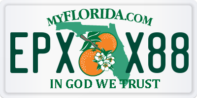 FL license plate EPXX88